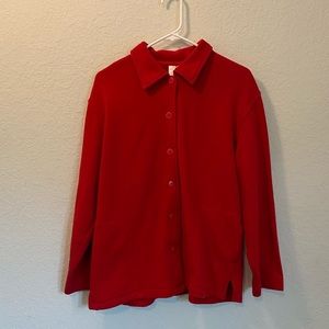 Vintage red collared jacket, size L